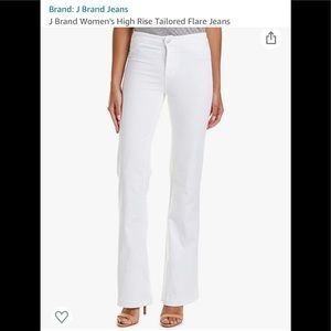 JBrand white denim tailored flare hi-rise NWTS 25